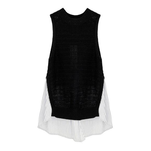 VERONICA BEARD South Beach Sleeveless Sweater in Black S - Picture 1 of 9